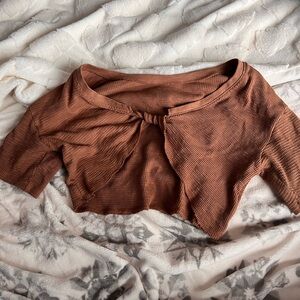 Aerie Rust Brown Crop Top